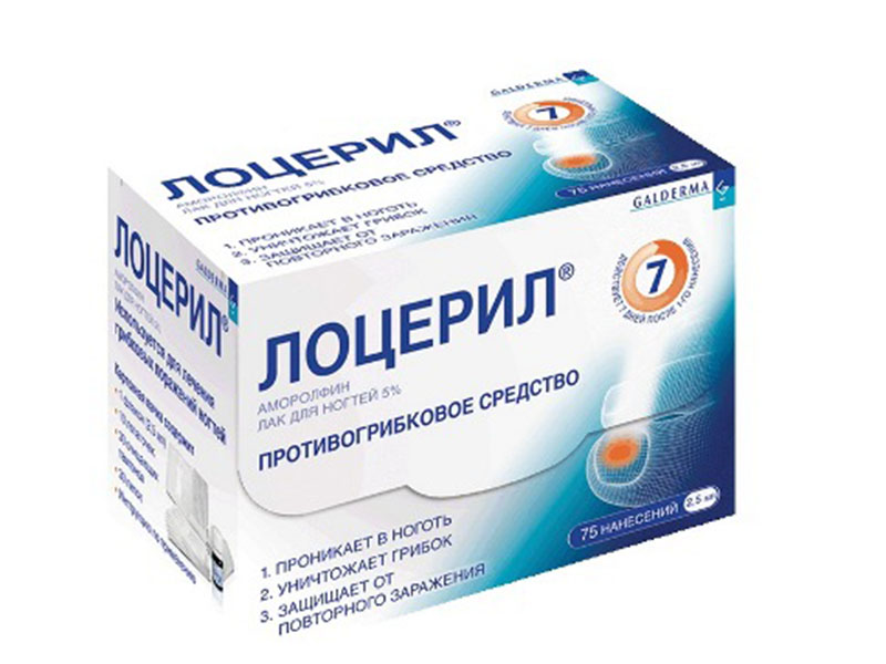 Лоцерил при лечении грибка на ногтях